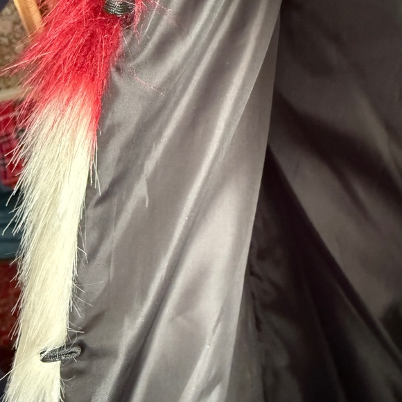 NWT XS Jessica Simpson Striped Faux Fur Jacket - Picture 5 of 8